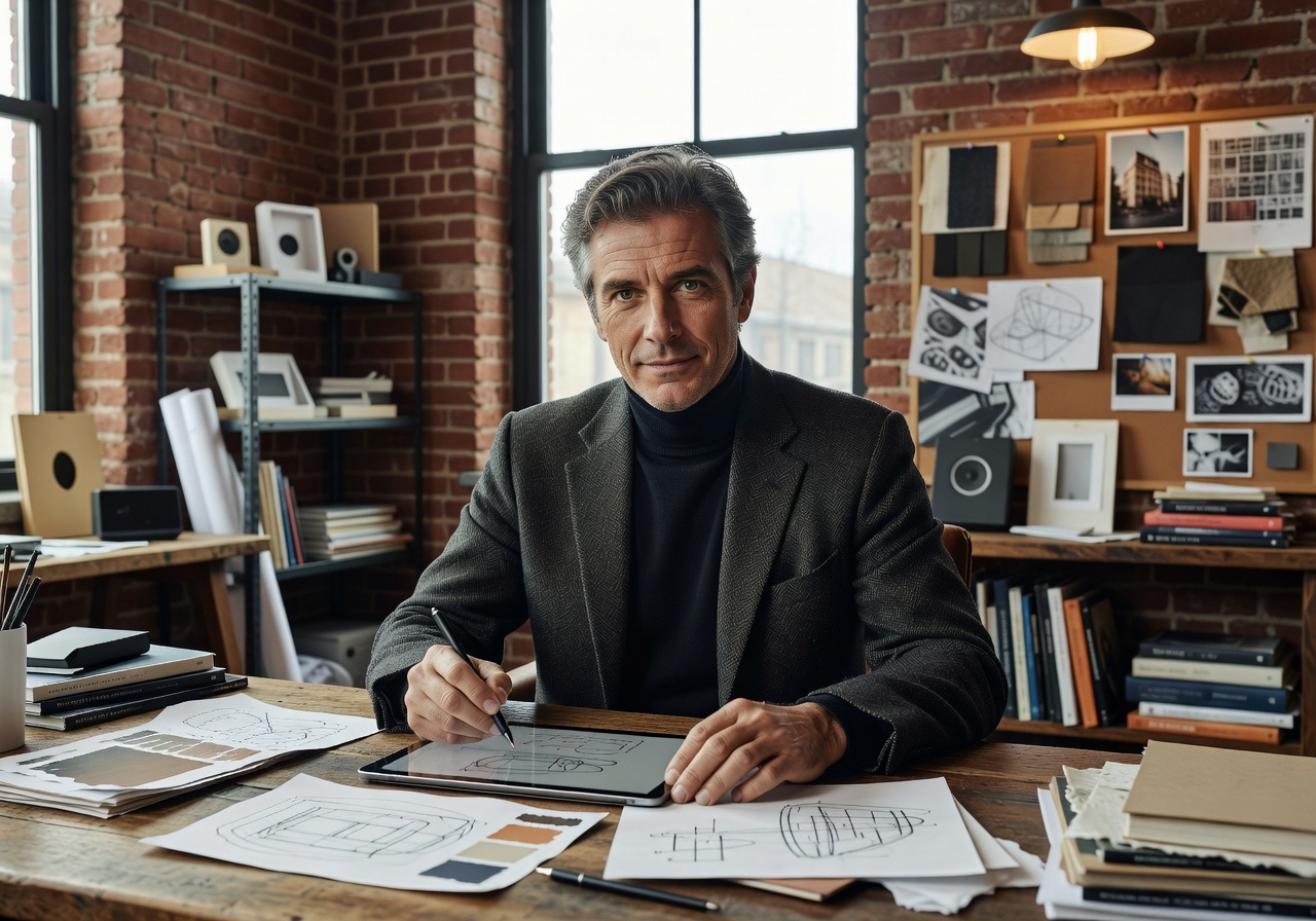 Portrait of Maximilian Weber, creative director responsible for visual design concepts